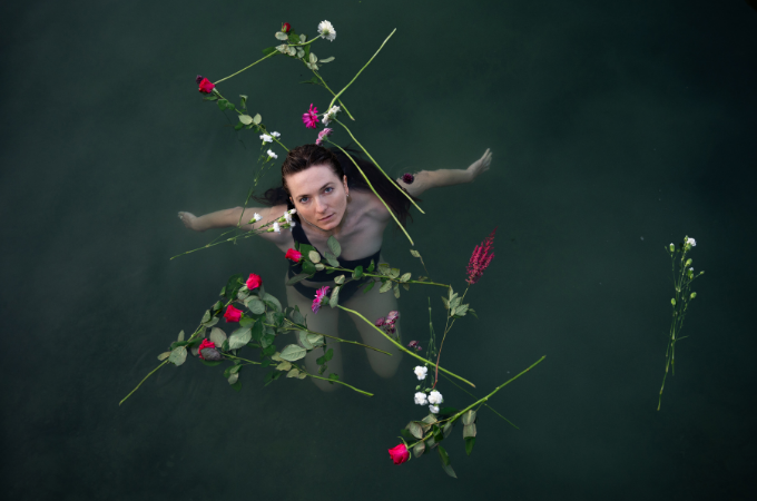 Linda Wolf dreamily drowning